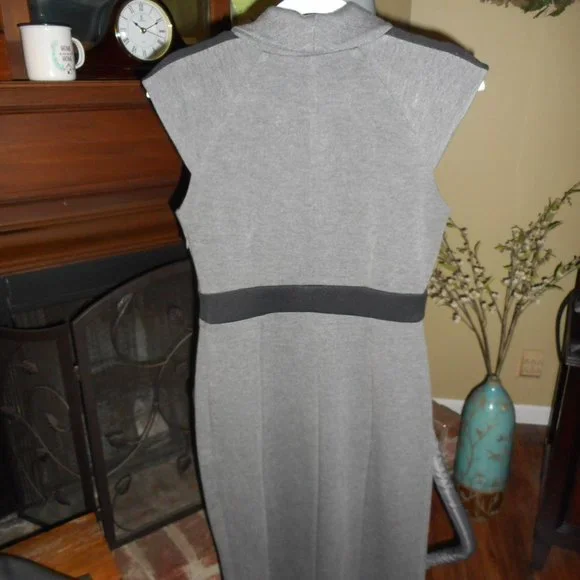 BOGO FREE, London Times Grey and Black knit dress, size 4 - Picture 10 of 11